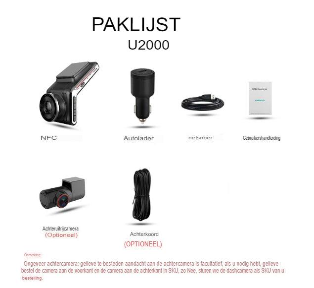 Norvo | 4K Dual Dash Cam Front og Bak – F1.8 Linse, Nattmodus & 24/7 Parkering Modus | DriveCam