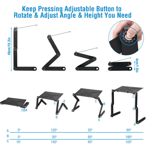 Norvo | 360° Ergonomisk Laptopstativ – FlexStand