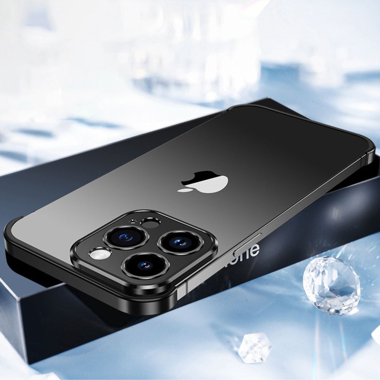 Norvo | Ultra-tynn metalldeksel for iPhone – Usynlig beskyttelse, slank og slitesterk telefongrende