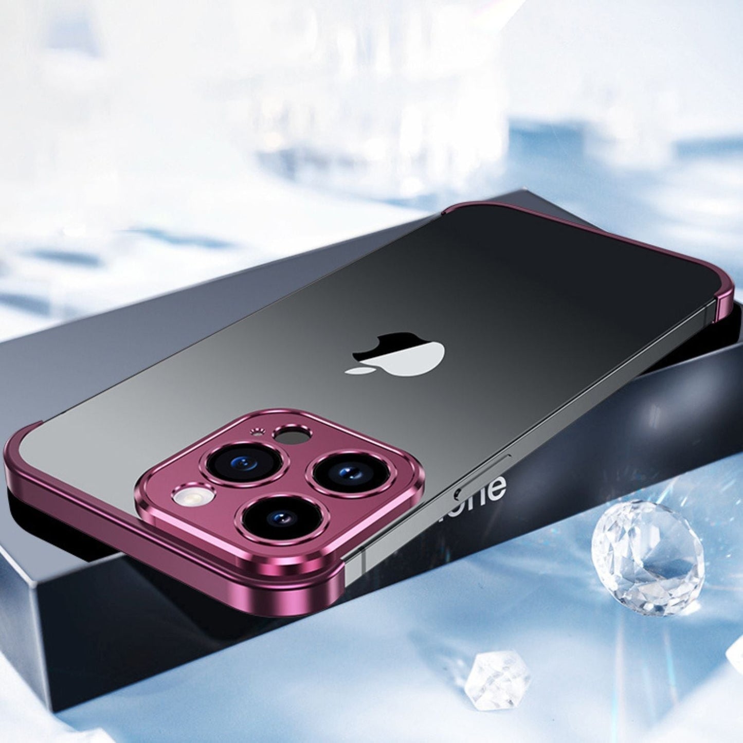 Norvo | Ultra-tynn metalldeksel for iPhone – Usynlig beskyttelse, slank og slitesterk telefongrende