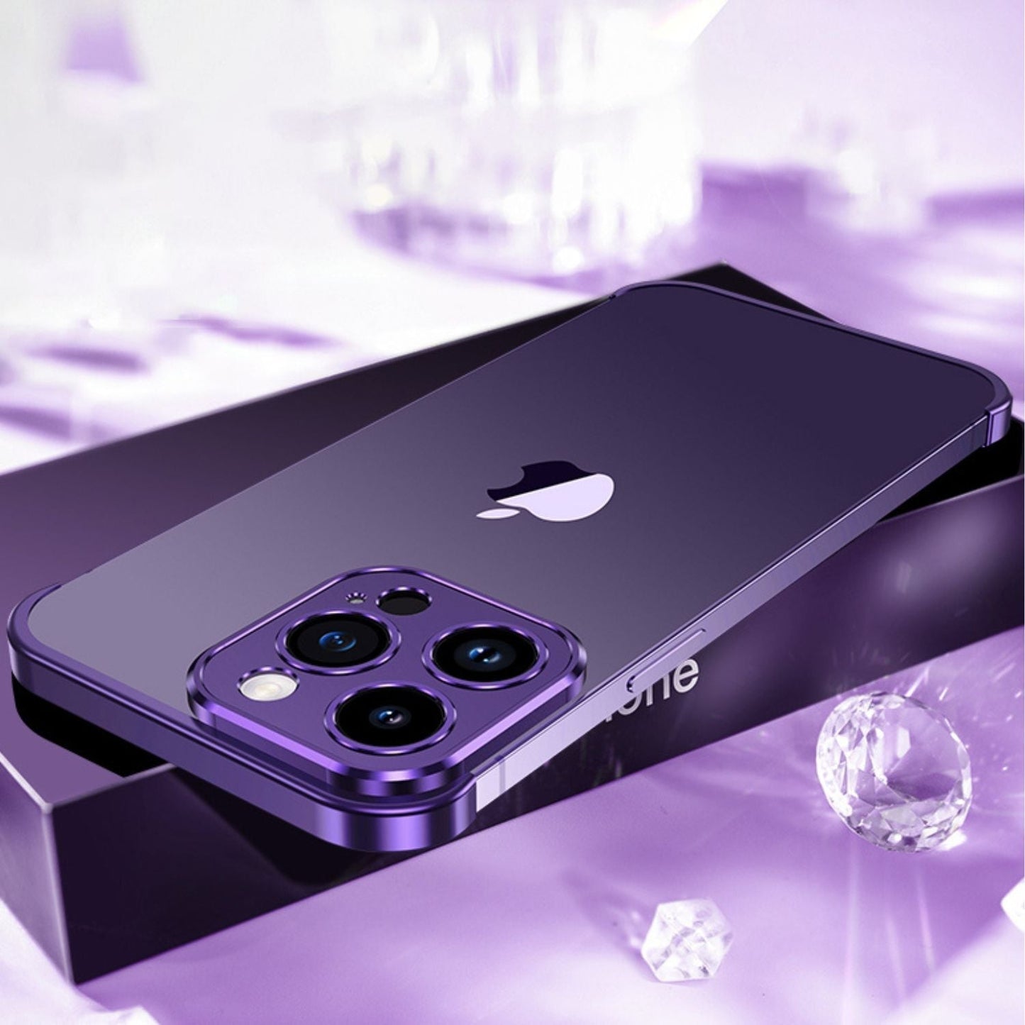 Norvo | Ultra-tynn metalldeksel for iPhone – Usynlig beskyttelse, slank og slitesterk telefongrende