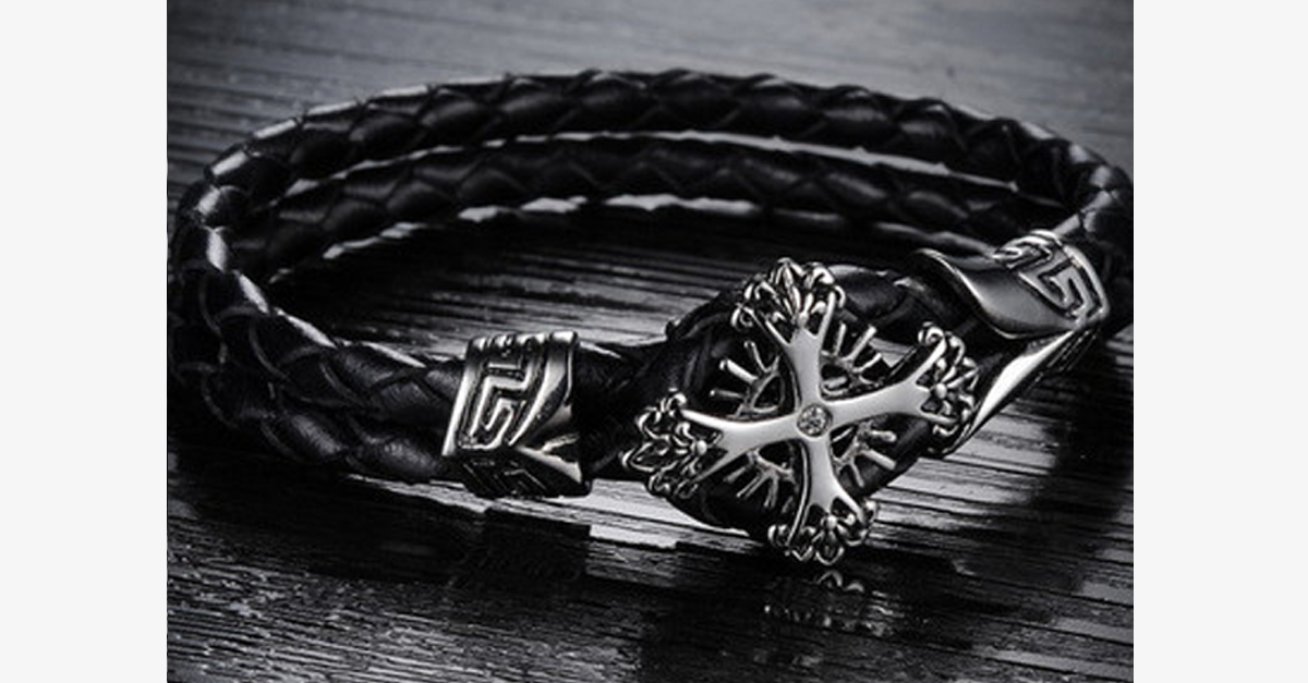 Norvo | Vintage Cross Herrearmbånd