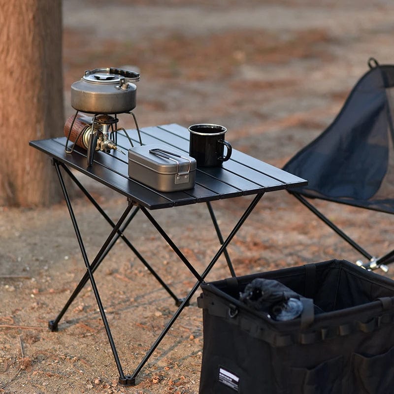 Norvo | Camping Folding Aluminum Outdoor Table Black