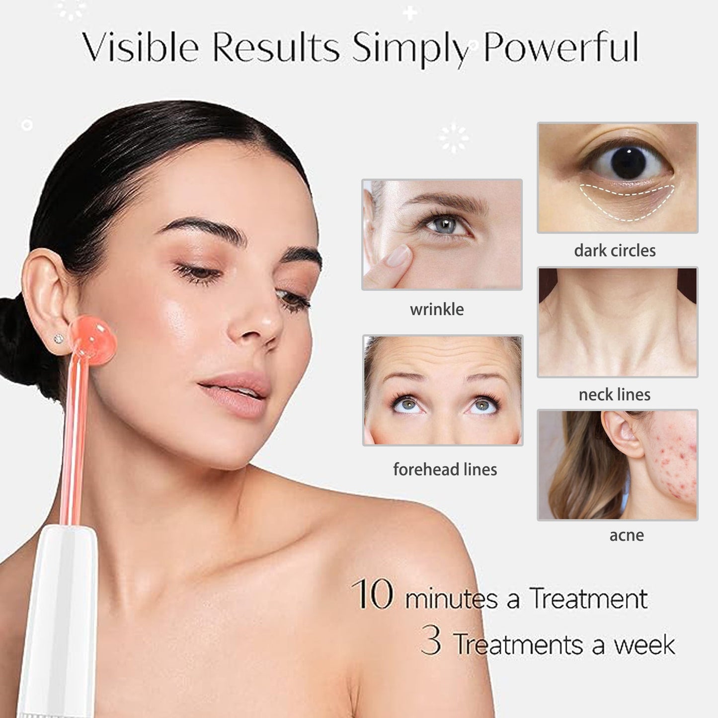 Norvo | Advanced High Frequency Facial & Hair Therapy Wand - Profesjonelt Hudpleieverktøy