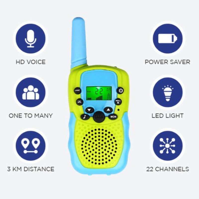 Walkie Talkie Set 3-Pieces - Klar Lyd, Lang Rekkevidde, Perfekt for Aldersgruppen 3-12 Eventyr