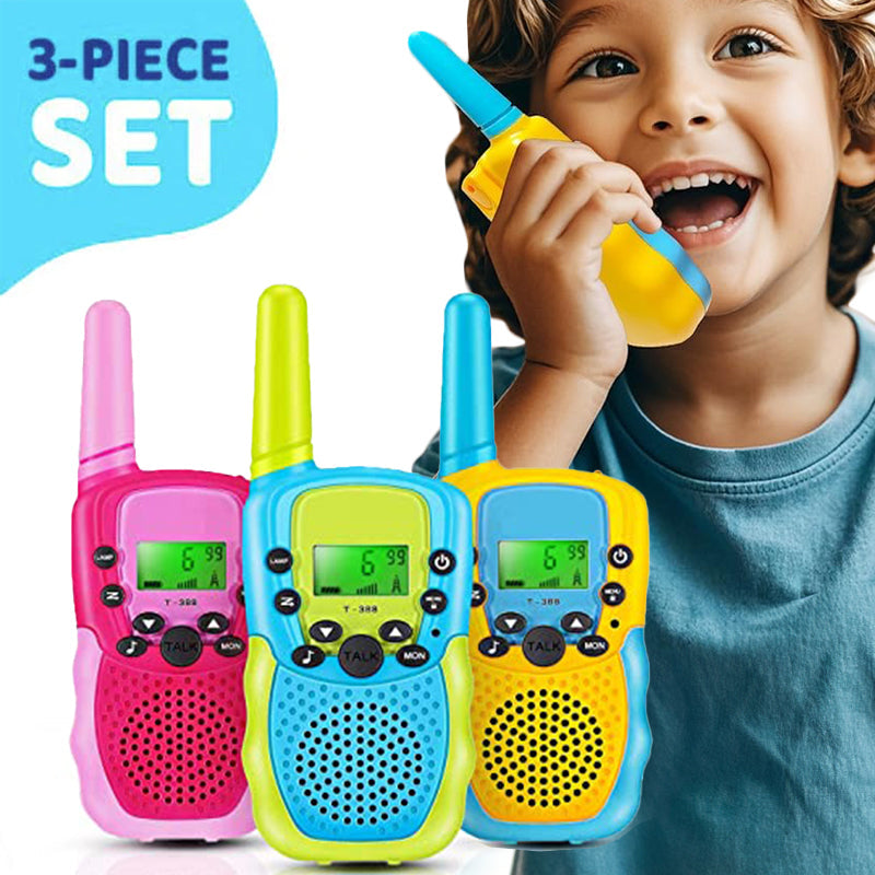 Walkie Talkie Set 3-Pieces - Klar Lyd, Lang Rekkevidde, Perfekt for Aldersgruppen 3-12 Eventyr