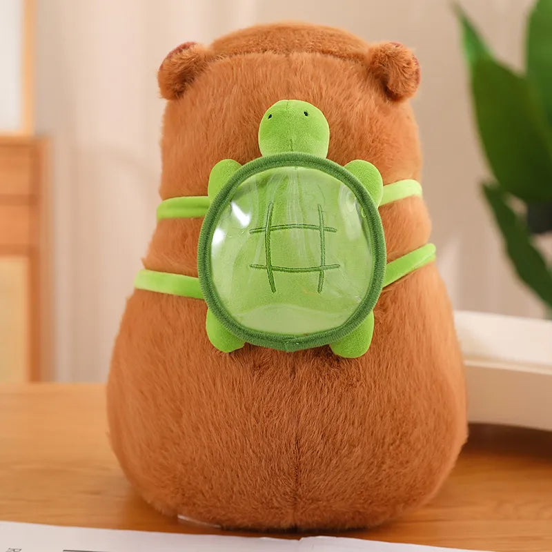 Norvo | Søt Capybara Pluss med Skilpadde Ryggsekk - CapyBuddy