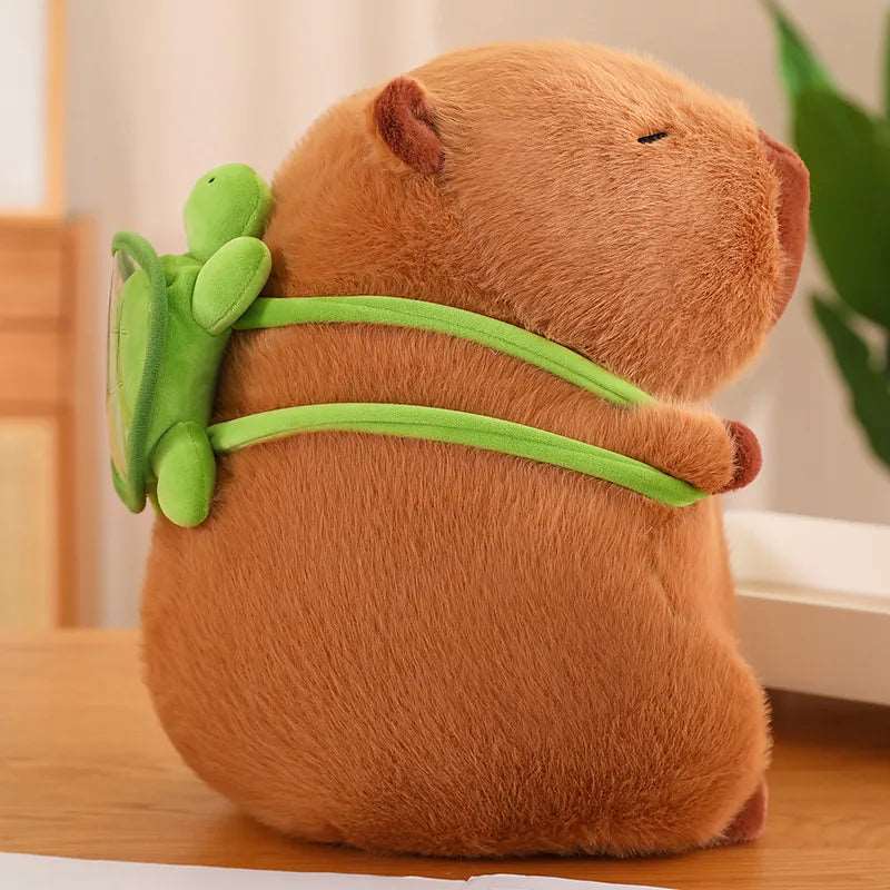 Norvo | Søt Capybara Pluss med Skilpadde Ryggsekk - CapyBuddy