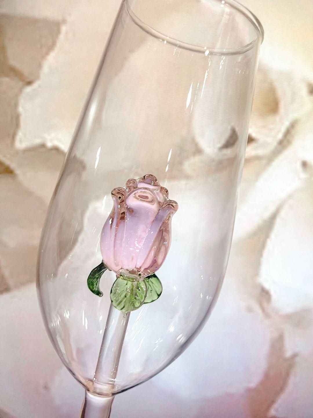 Norvo | La Vie En Rose | Champagne Glass - Håndlaget