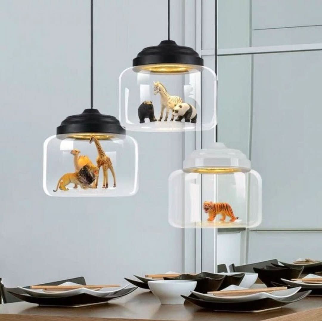 Norvo | Smaller Zoo | Pendellampe med glasskjerm