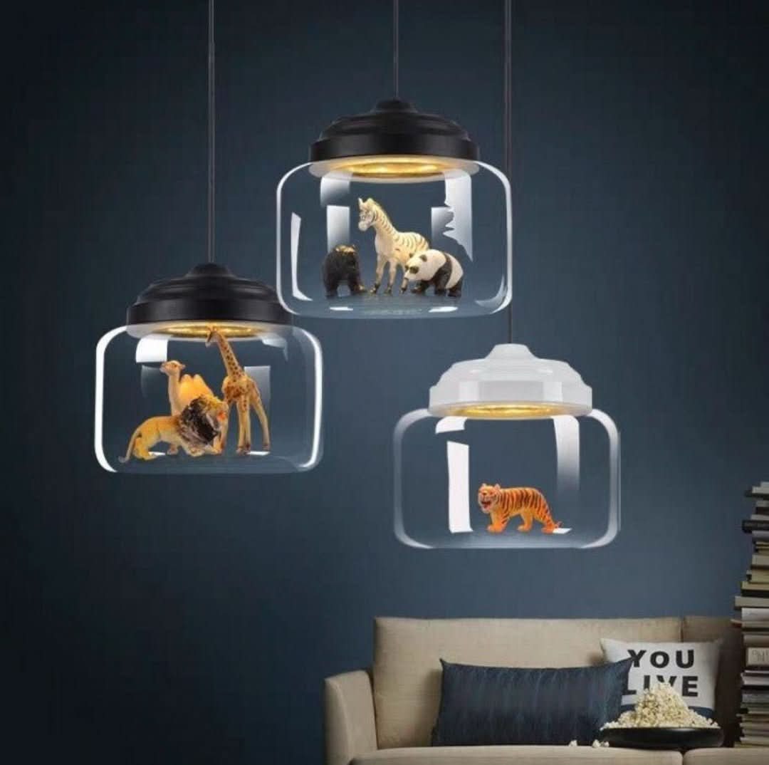 Norvo | Smaller Zoo | Pendellampe med glasskjerm