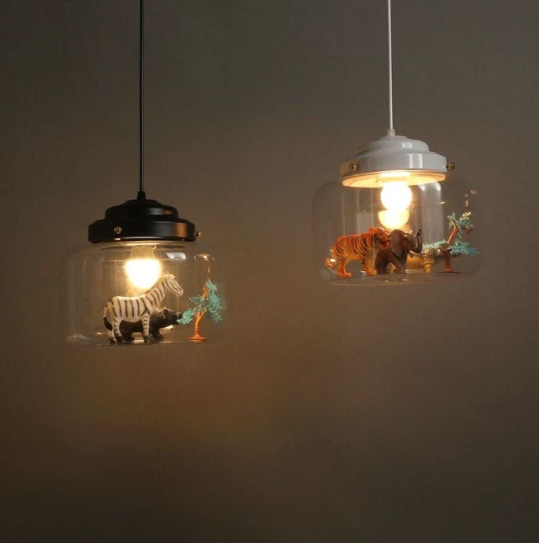 Norvo | Smaller Zoo | Pendellampe med glasskjerm