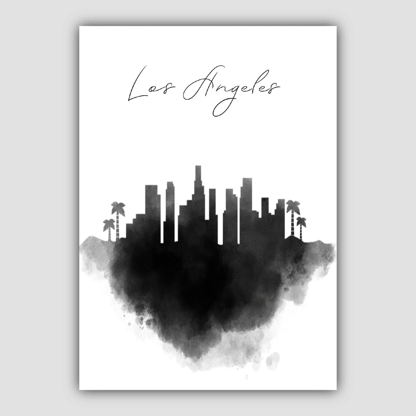 Norvo | Los Angeles Akvarell Skyline Byutsikt Print