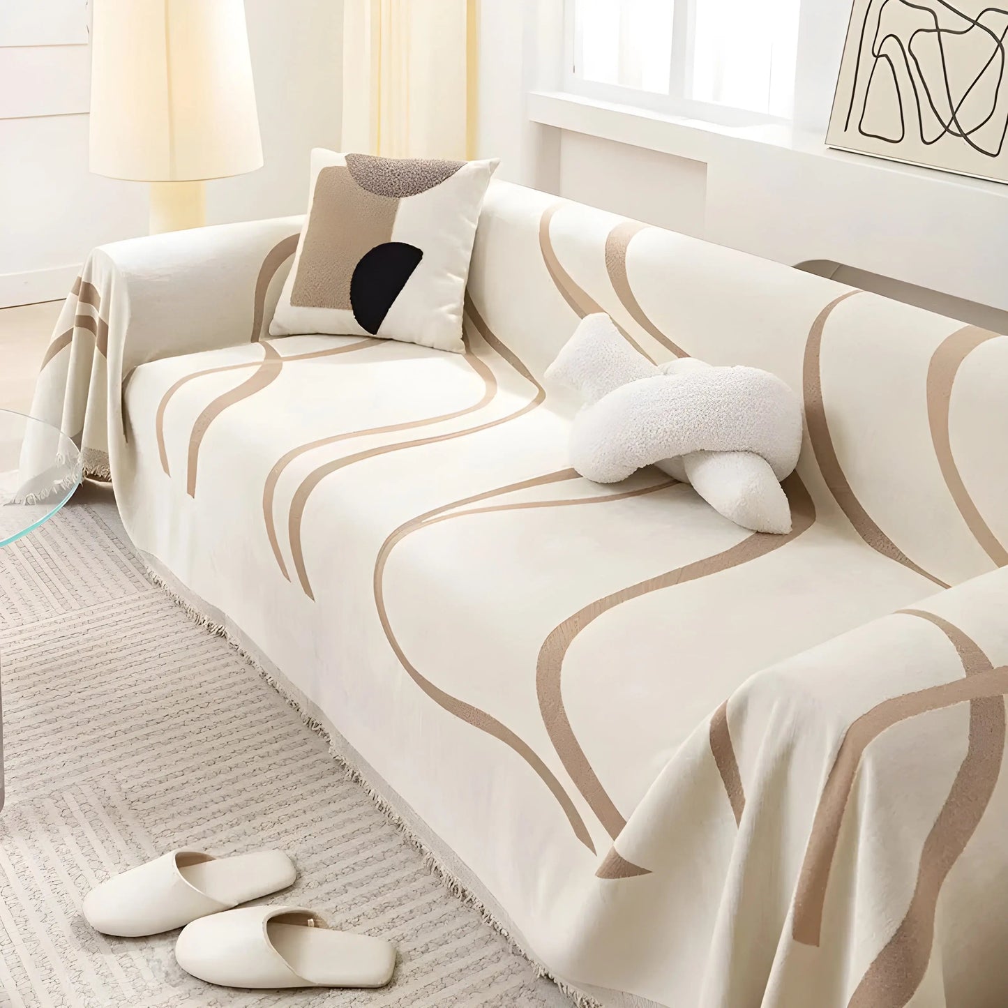 Norvo | LuxeCasa Vendbar Chenille/Bomull Sofa Trekk