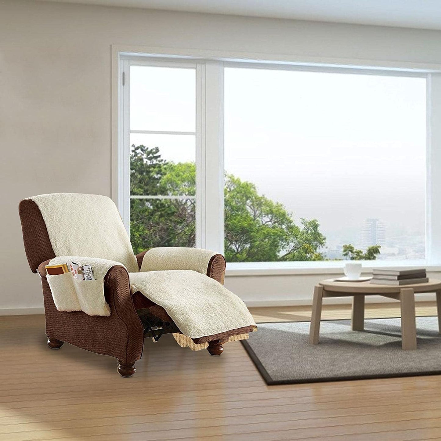 Norvo | Plasj Sofa Dekke Med Side Oppbevaringslommer