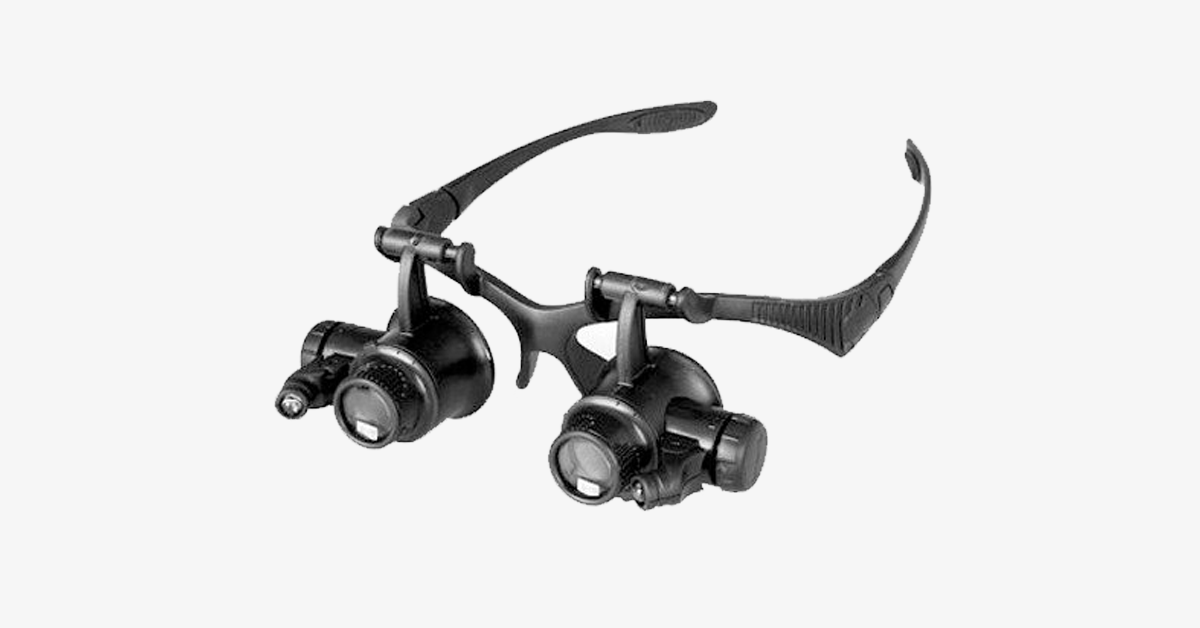 Norvo | Forstørrelsesglass med LED-lamper, hender fri & lysinnstillinger