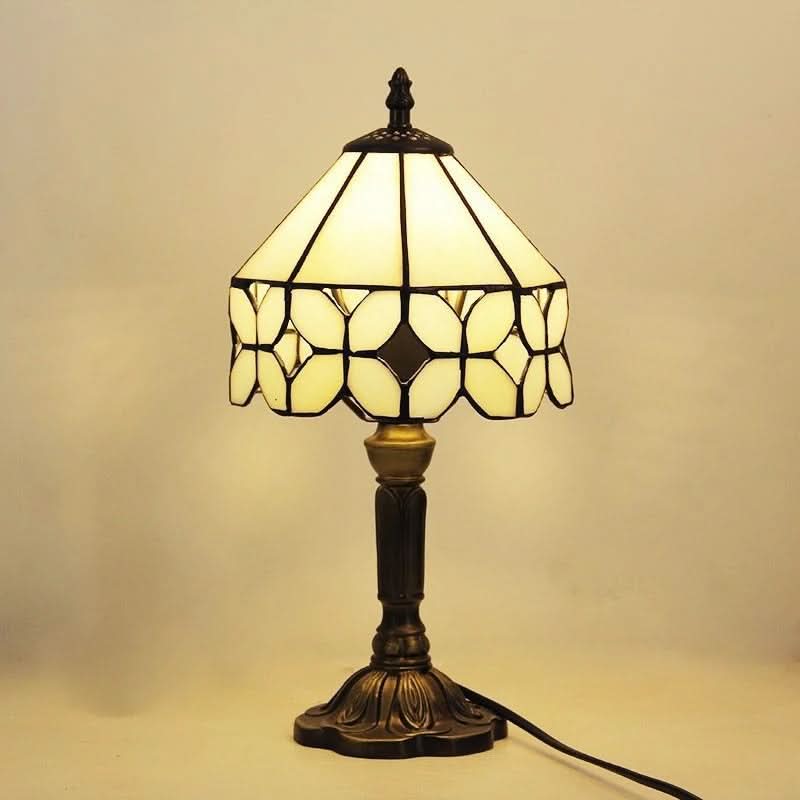 Norvo | Retro Baroque Tiffany Glass LED Bordlampe E27