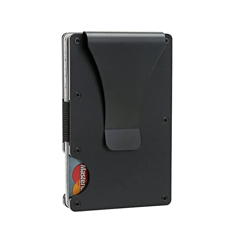Norvo | Titanium Matte Cobalt Kortholder – Slank & Stilig RFID-lommebok for Menn & Kvinner