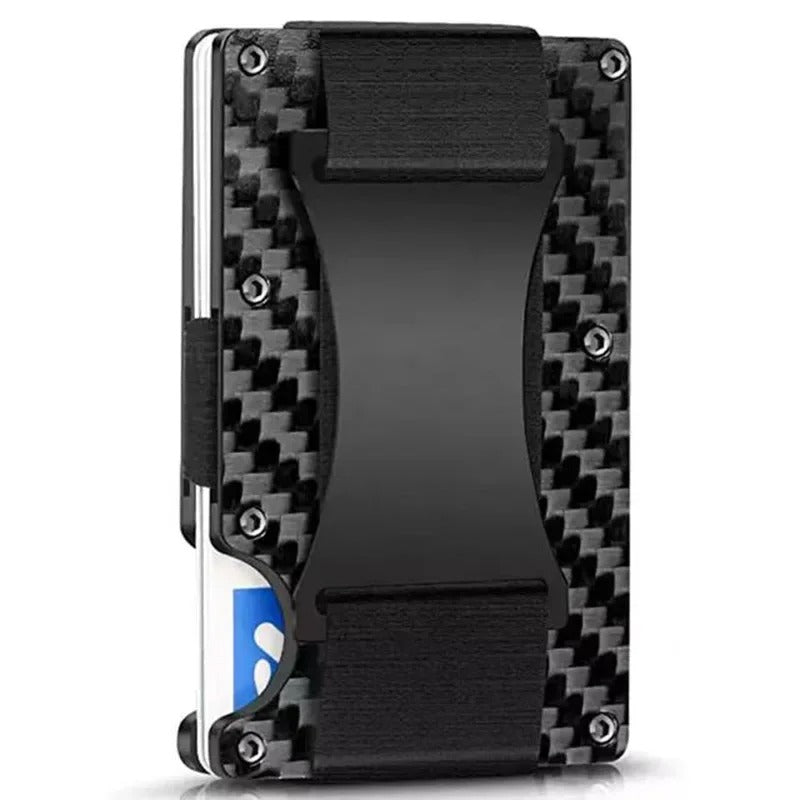 Norvo | Titanium Matte Cobalt Kortholder – Slank & Stilig RFID-lommebok for Menn & Kvinner