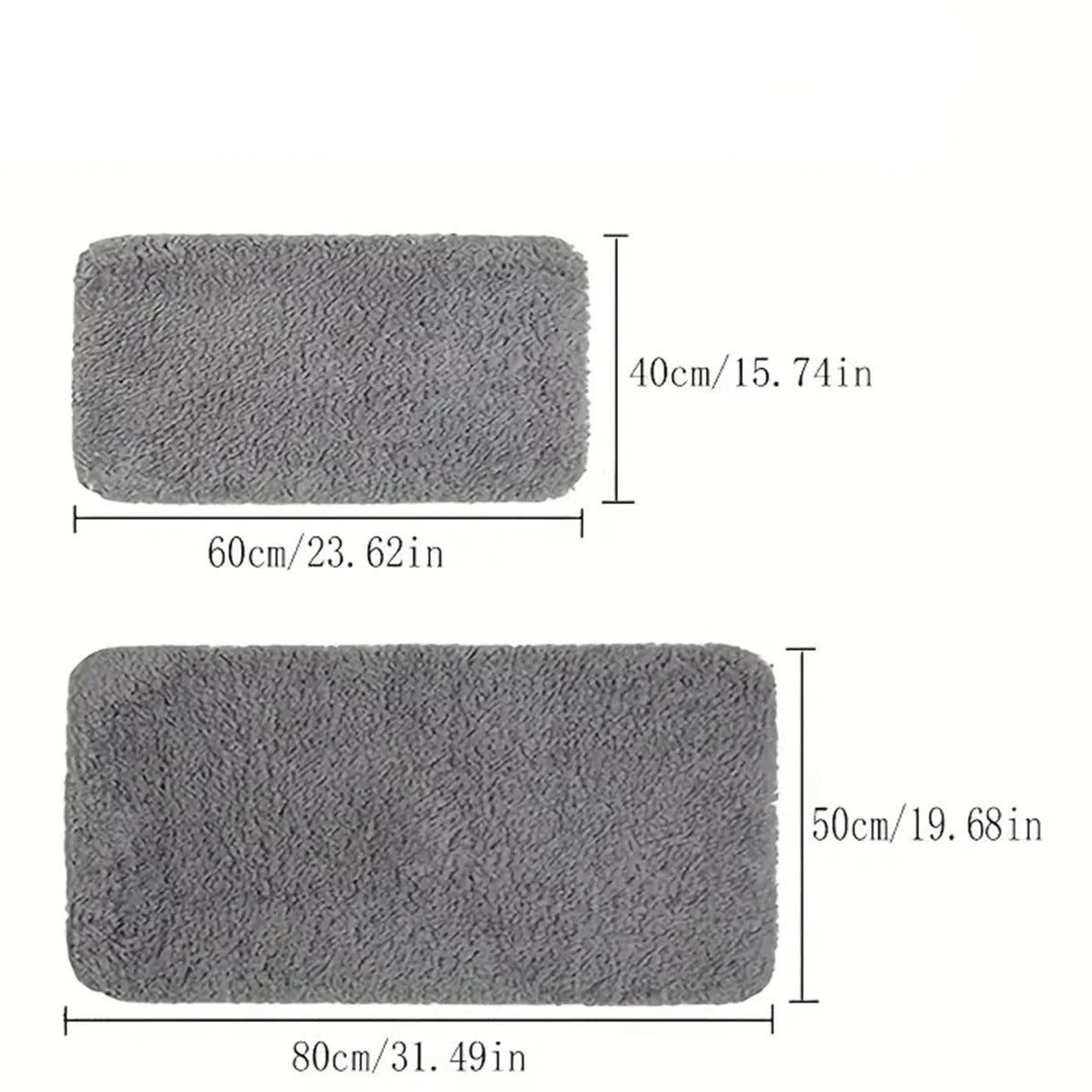 Norvo | Tykket Pluss Anti-Sklisikker Bade matte | Super Absorberende, Holdbar & Maskinvaskbar for Dusj, Vask & Toalett Bruk