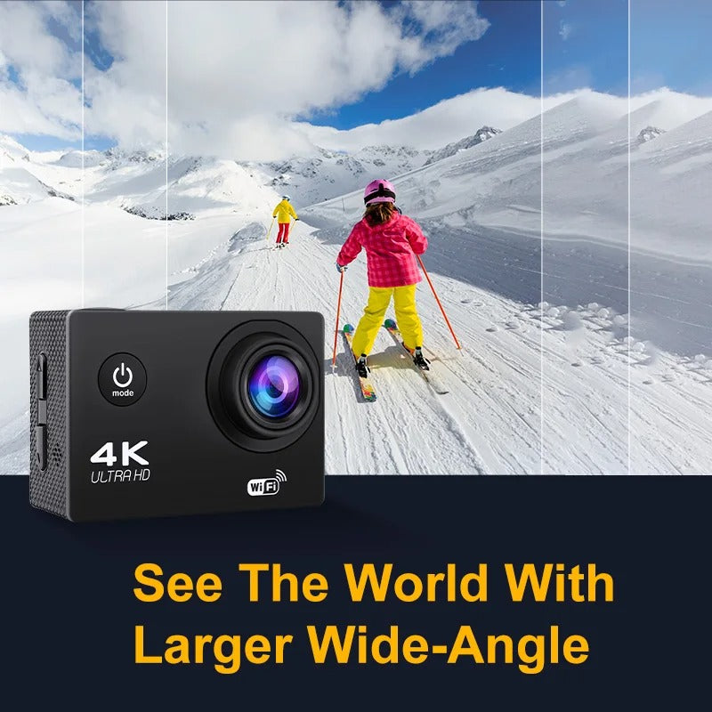 Norvo | Ultra HD Sport Pro Kamera - Wifi-aktivert og vanntett for vlogging og utendørs sport