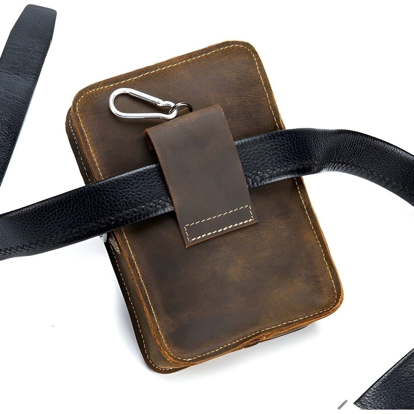 Norvo | Vidal Bag – Funksjonell Lær Livsveske for Menn med Justerbar Stropp og Multifunksjonslomme Design