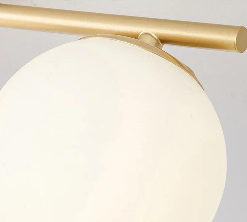 Norvo | Taklampe i nordisk stil laget av glass – Elegant hvit kule for ethvert rom