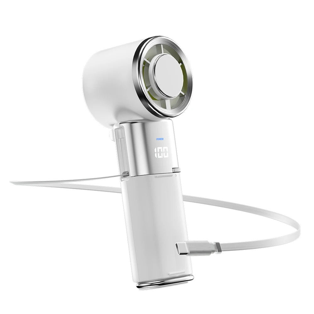 Norvo | Bærbar nakkevifte med innebygd powerbank og sammenleggbart design