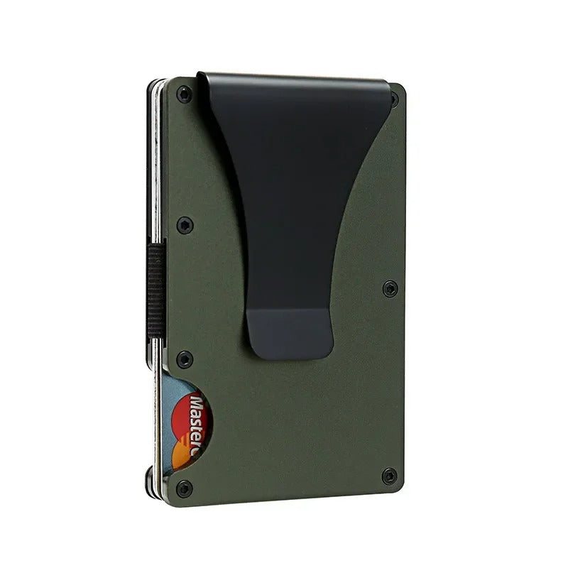Norvo | Titanium Matte Cobalt Kortholder – Slank & Stilig RFID-lommebok for Menn & Kvinner
