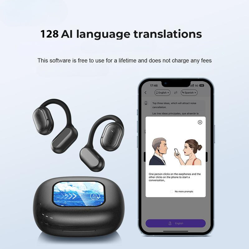 Norvo | SmartSpeak AI Oversetter Ørepropper – Sanntid Språkoversettelse, Høyfidelitetslyd, Bluetooth 5.2