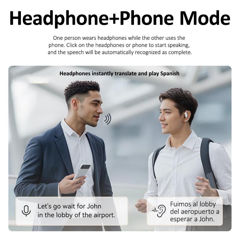 Norvo | SmartSpeak AI Oversetter Ørepropper – Sanntid Språkoversettelse, Høyfidelitetslyd, Bluetooth 5.2