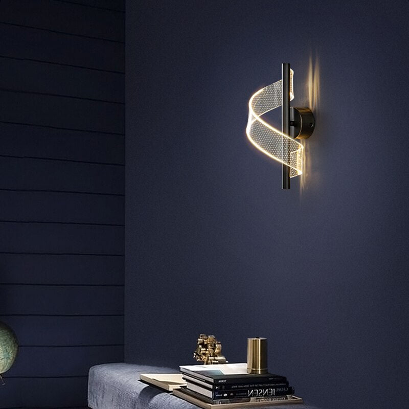 Norvo | Luksus Glass Vegglampe med Lysestake