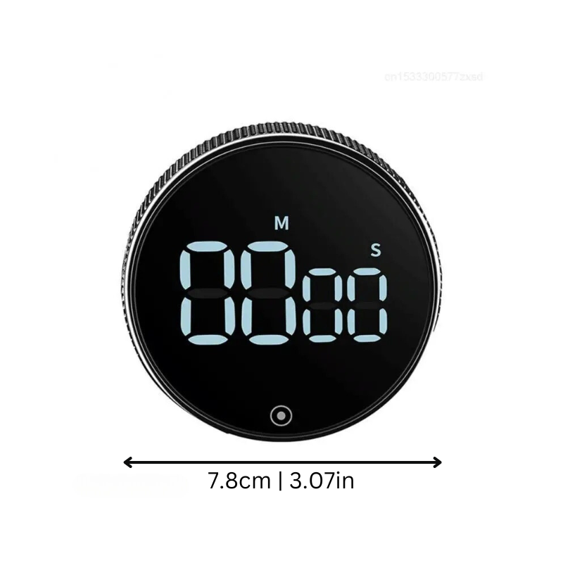 Norvo | SmartTime Kjøkken Timer | Enkel Ett-Vending Drift, Stor LED Skjerm & Justerbar Alarm for Matlaging, Studering & Klasseromsbruk