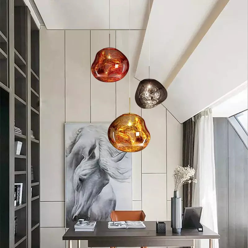 Norvo | Smelt Pendellampe - Moderne Glass Henge lampe for Kjøkkenøy & Spisestue