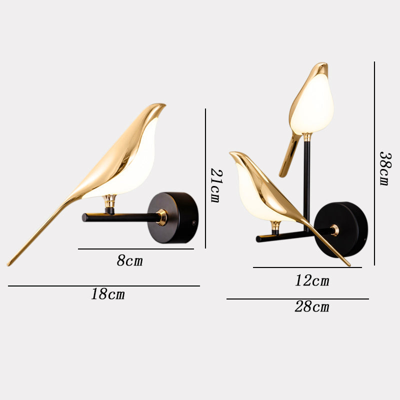 Norvo | Moderne Fugl Vegglampe - AviaryGlow