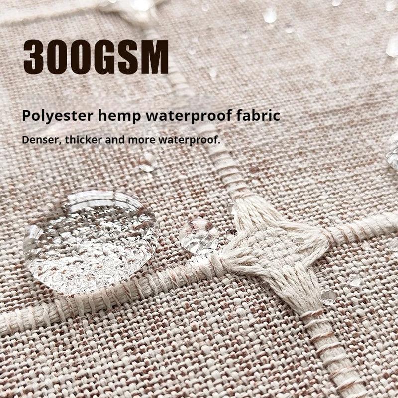 Norvo | Moderne Jacquard Lin Dusjforheng med Frynser (1 stk) │ For Nordisk Bad Dekorasjon