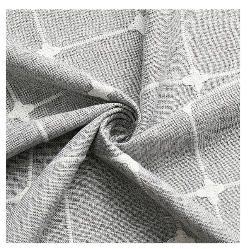 Norvo | Moderne Jacquard Lin Dusjforheng med Frynser (1 stk) │ For Nordisk Bad Dekorasjon