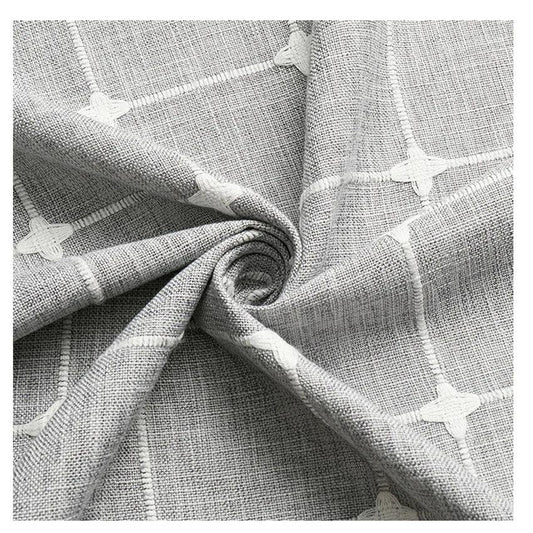 Norvo | Moderne Jacquard Lin Dusjforheng med Frynser (1 stk) │ For Nordisk Bad Dekorasjon