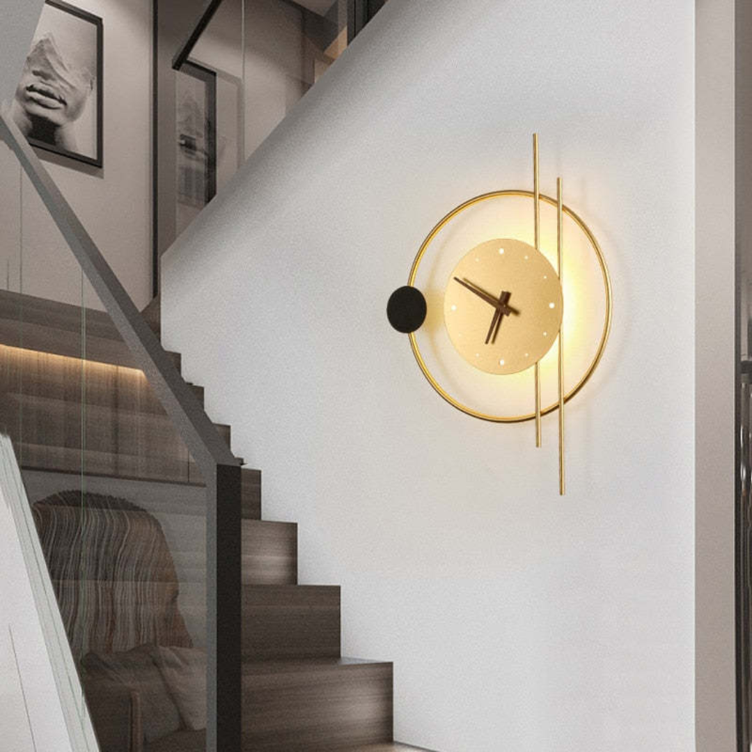 Norvo | Moderne LED veggklokke lampe - Chronos