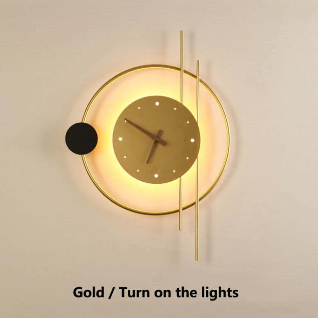 Norvo | Moderne LED veggklokke lampe - Chronos