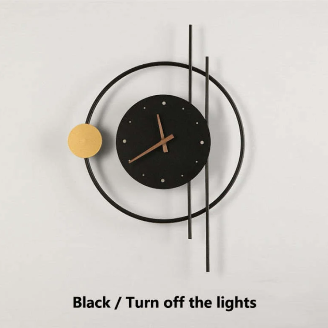 Norvo | Moderne LED veggklokke lampe - Chronos