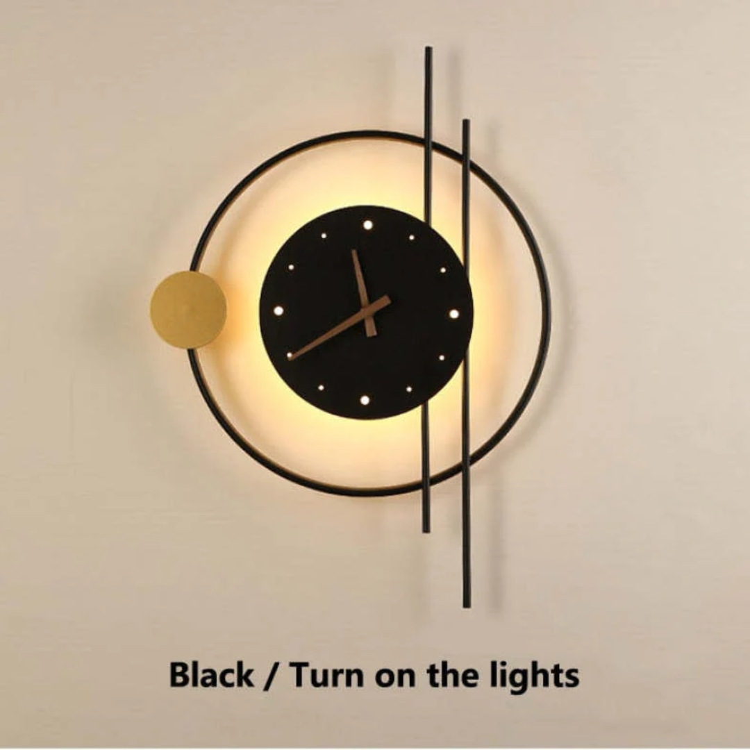 Norvo | Moderne LED veggklokke lampe - Chronos