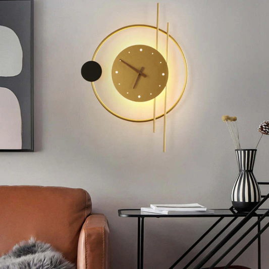 Norvo | Moderne LED veggklokke lampe - Chronos