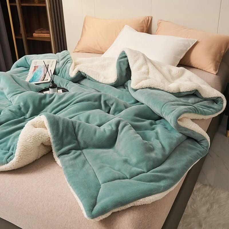 Norvo | Reversibel Sherpa Fleece Teppe for Seng og Sofa