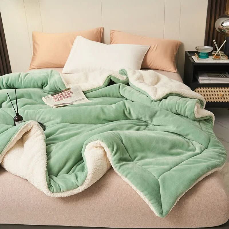 Norvo | Reversibel Sherpa Fleece Teppe for Seng og Sofa