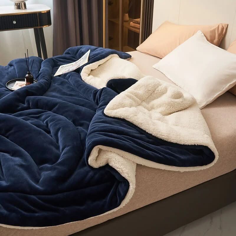 Norvo | Reversibel Sherpa Fleece Teppe for Seng og Sofa