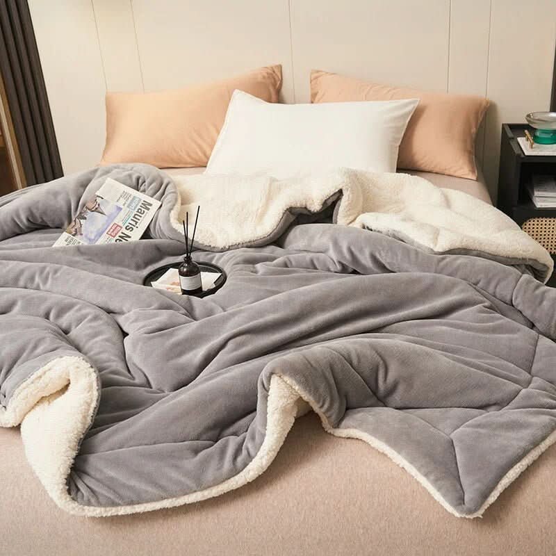 Norvo | Reversibel Sherpa Fleece Teppe for Seng og Sofa
