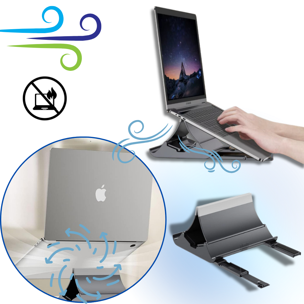 Multifunksjonelt, Stabilt Vertikalt Laptop-Stativ