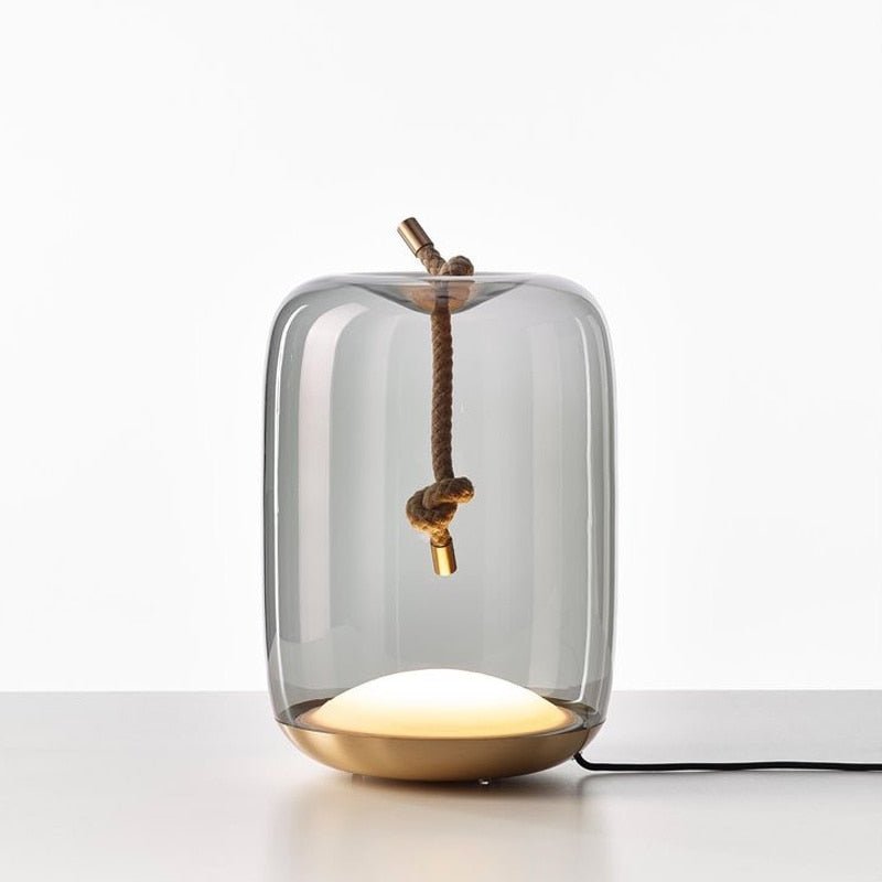 Norvo Knute Glass Trommelbord Lampe