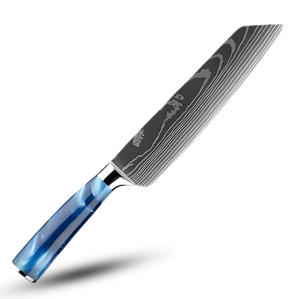 Havblå japanske kniver